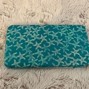 Teal starfish wallet